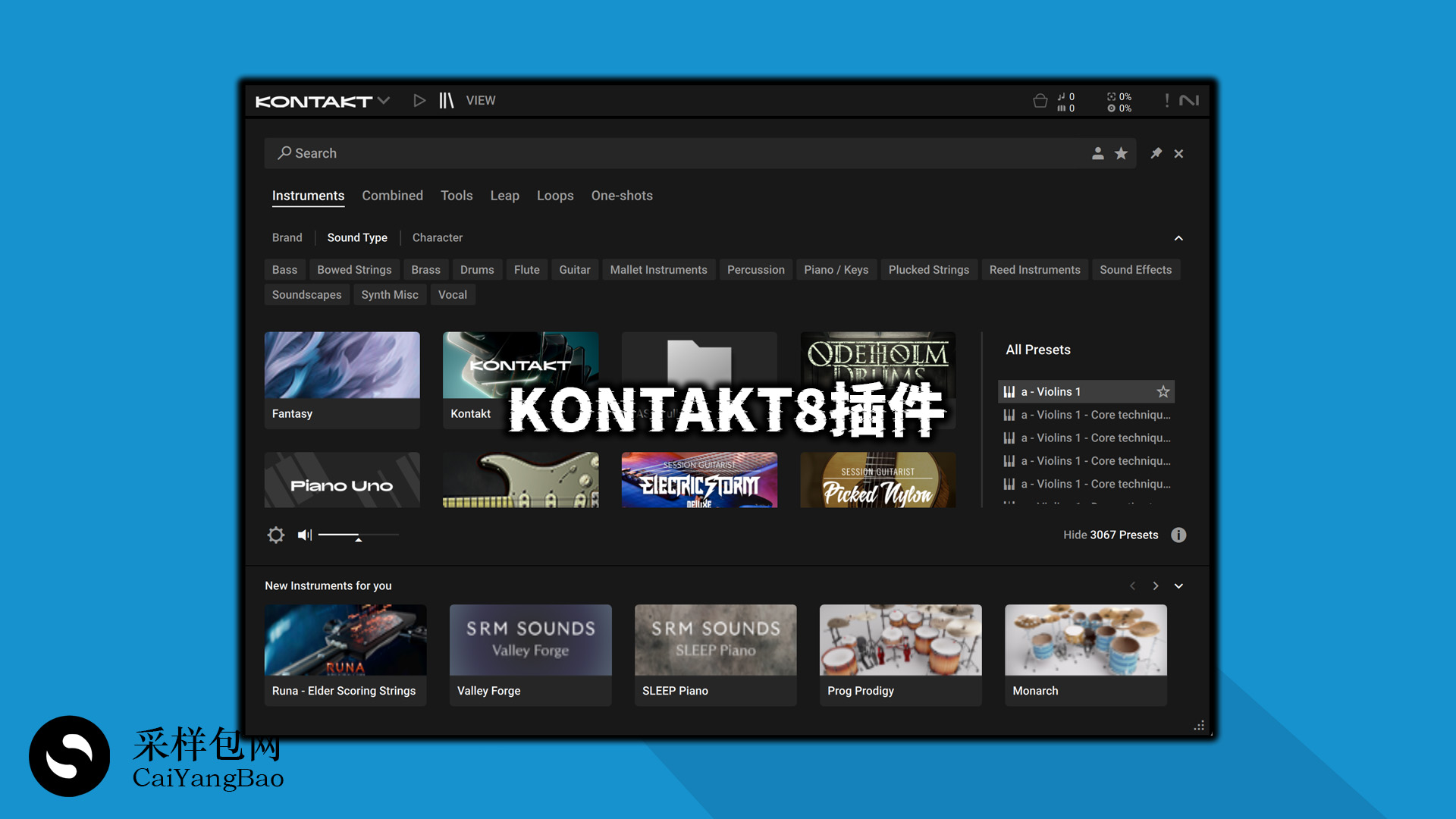 编曲必备采样器VST采样器插件Kontakt8音源 Native Instruments Kontakt8 Win Mac