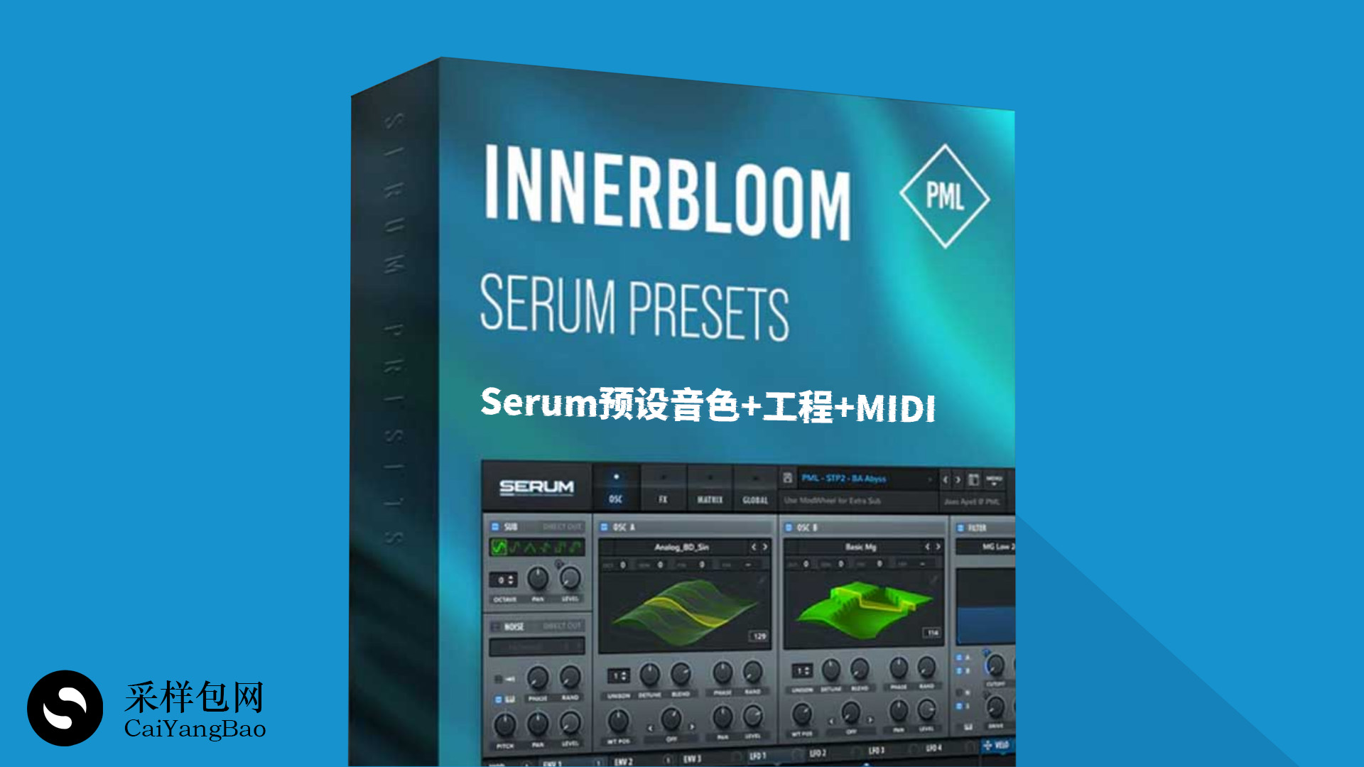 Xfer Serum合成器预设音色采样 +工程MIDI文件 Production Music Live Innerbloom [Serum Presets MiDi Logic Pro Project]