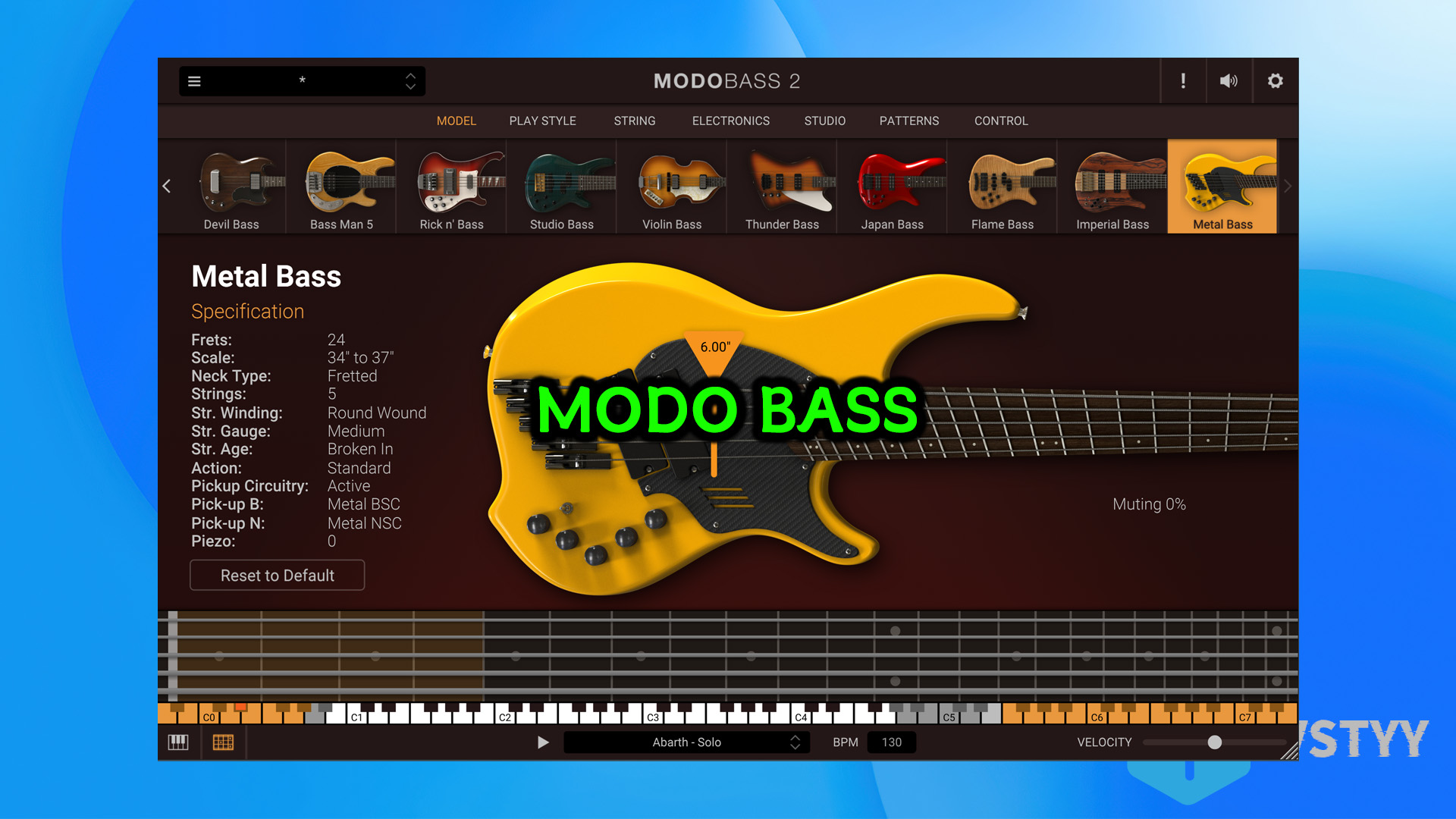 MODO BASS 2贝斯VST插件音源最新版2完整版来了 WIN MAC 物理模型电贝斯音源 IK Multimedia MODO BASS
