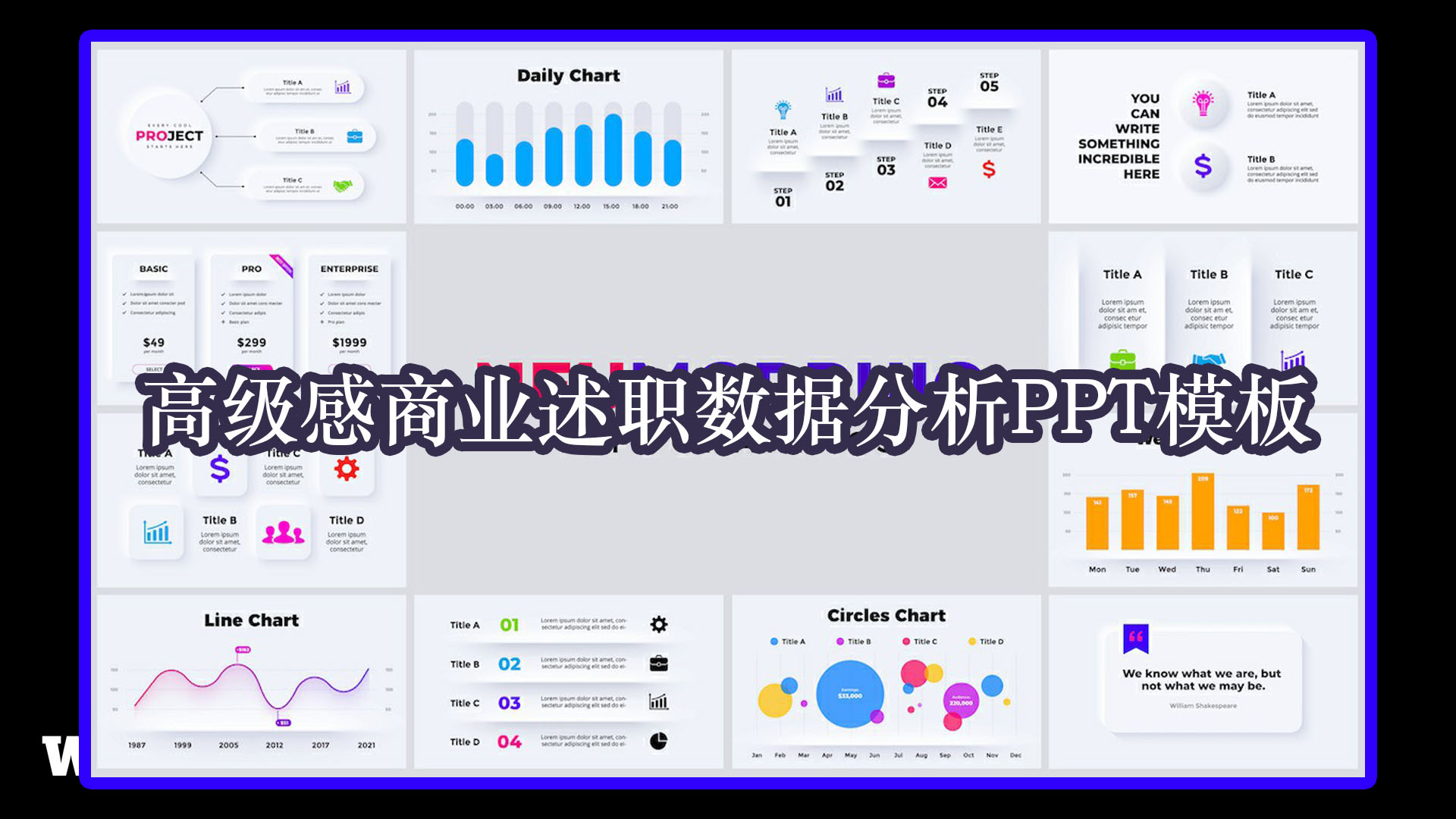 3500+页 高级感商业述职数据分析年终总结用正版PPT模板
