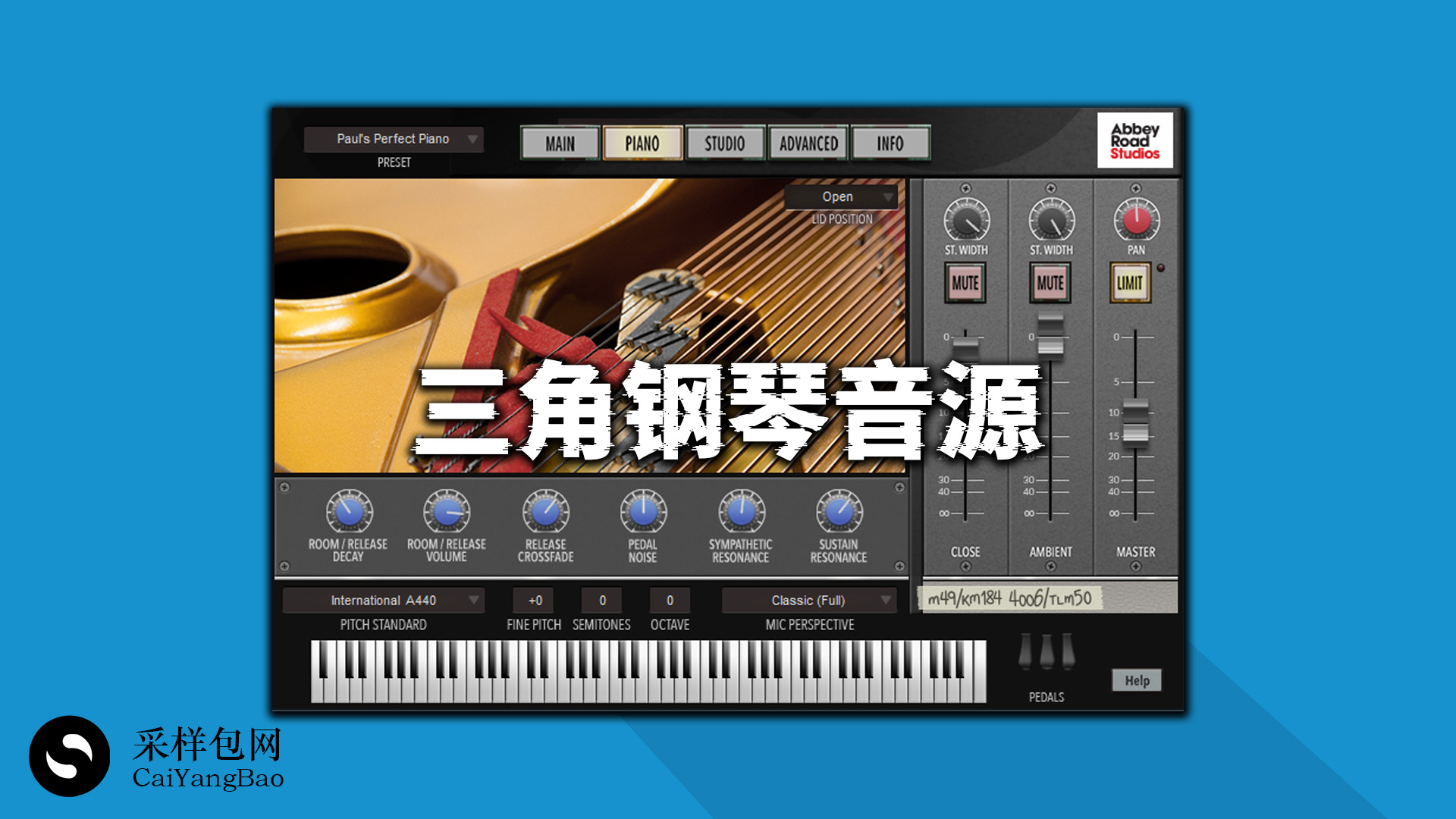 三角钢琴乐器音源 Garritan Abbey Road Studios CFX Concert Grand VST