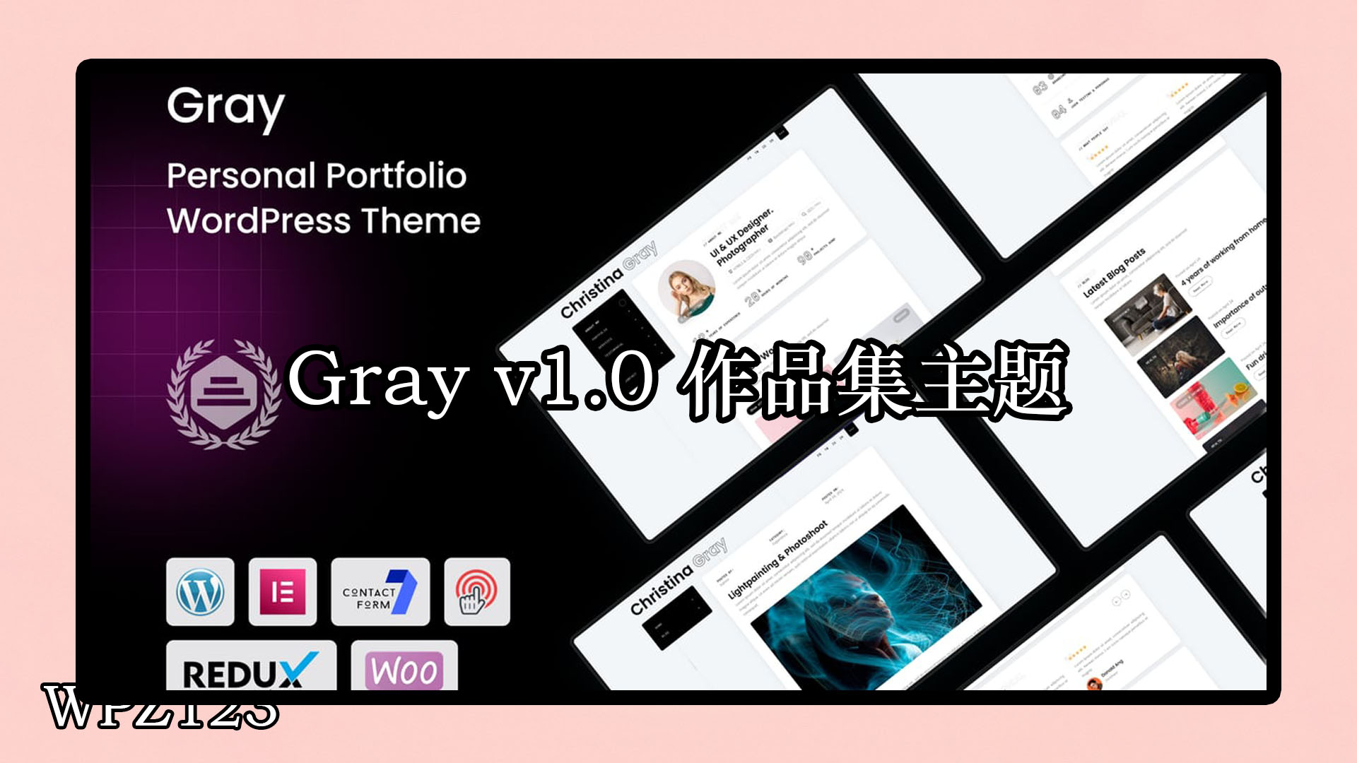 Gray v1.0 – 个人作品集 WordPress 主题