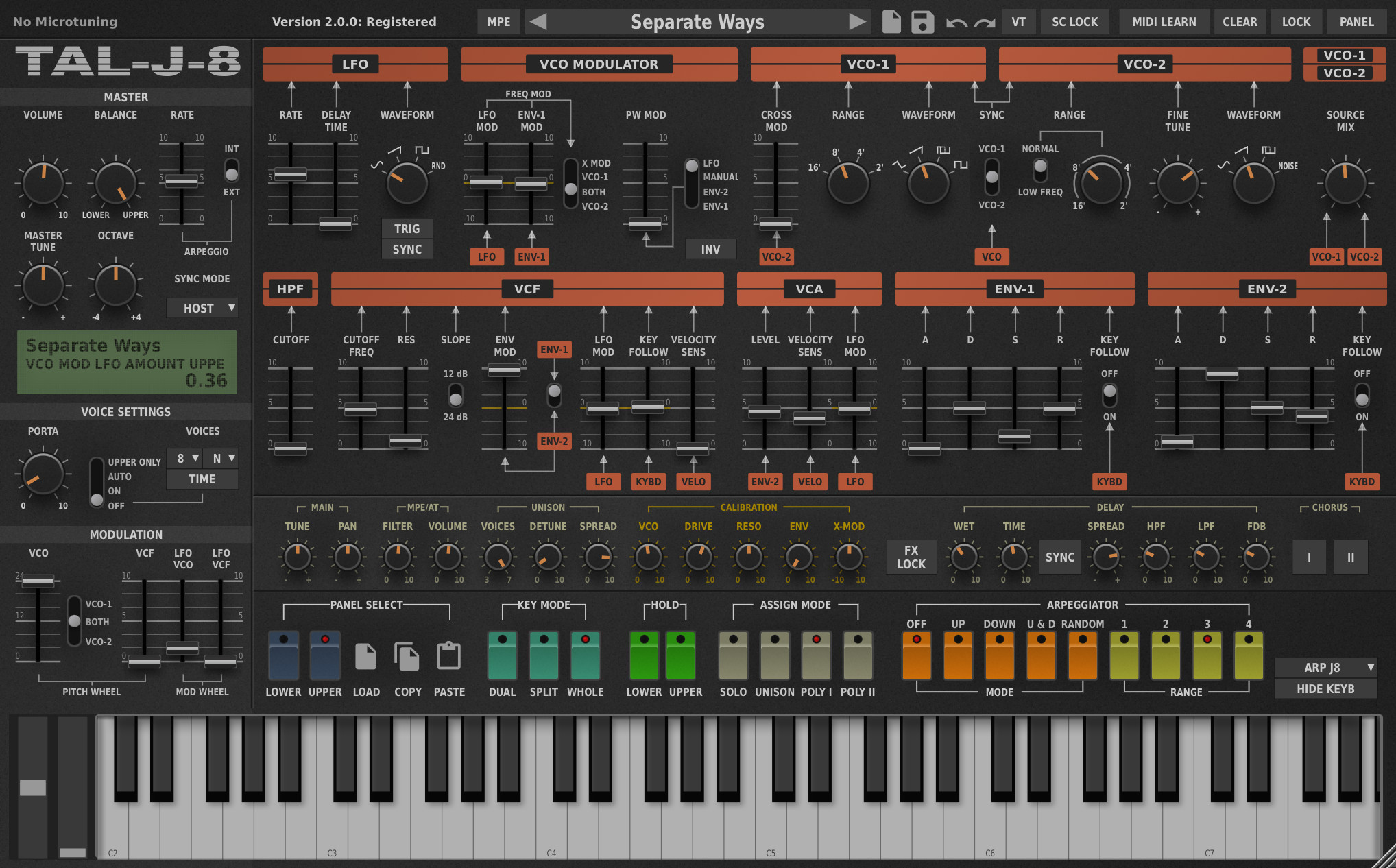 仿真硬件合成器 Togu Audio Line TAL-J-8 v1.2.5 PC/v1.2.2 MAC