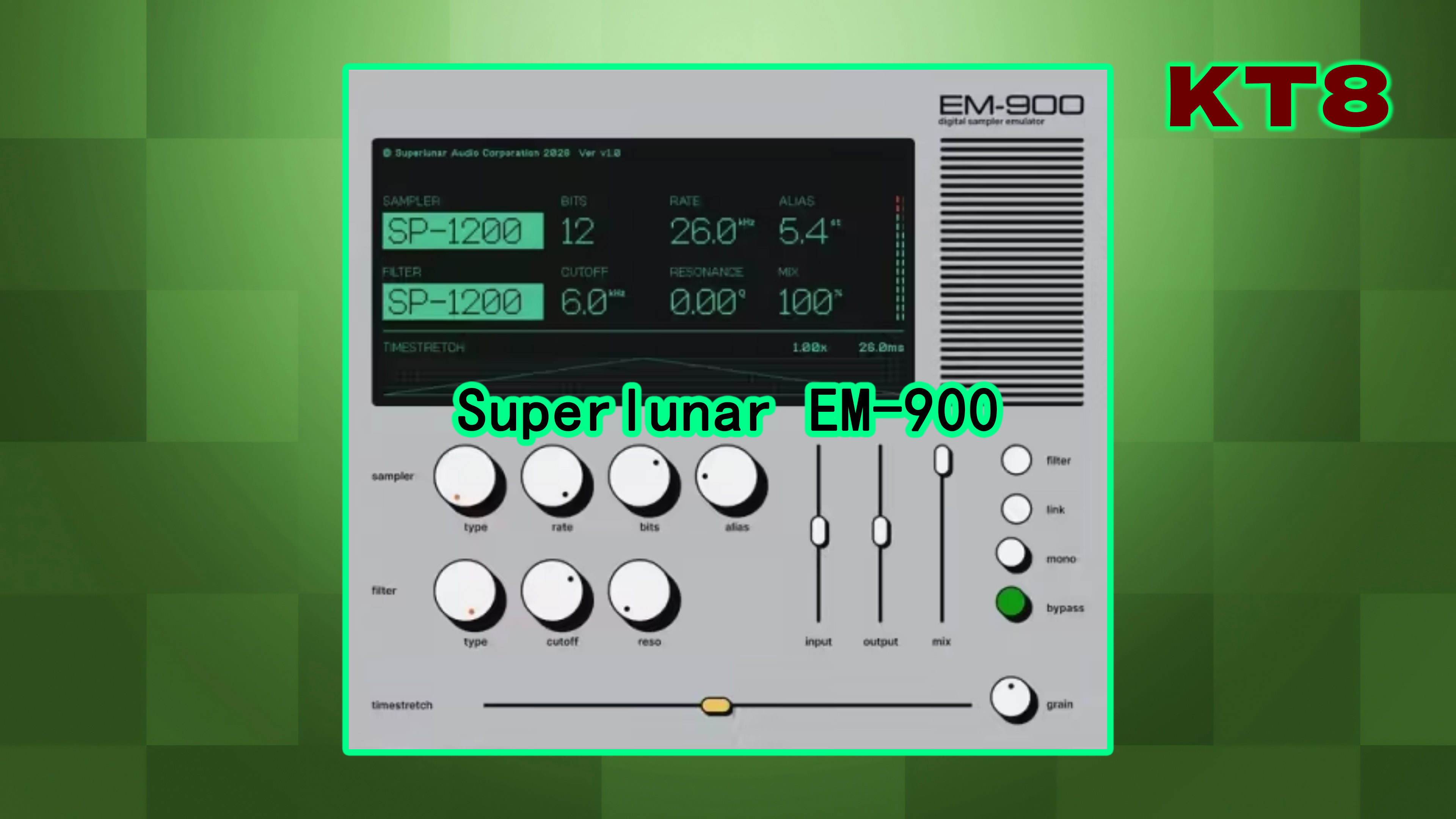 由Superlunar开发的数字采样器仿真插件 Superlunar EM-900 v1.0.0 Win/Mac