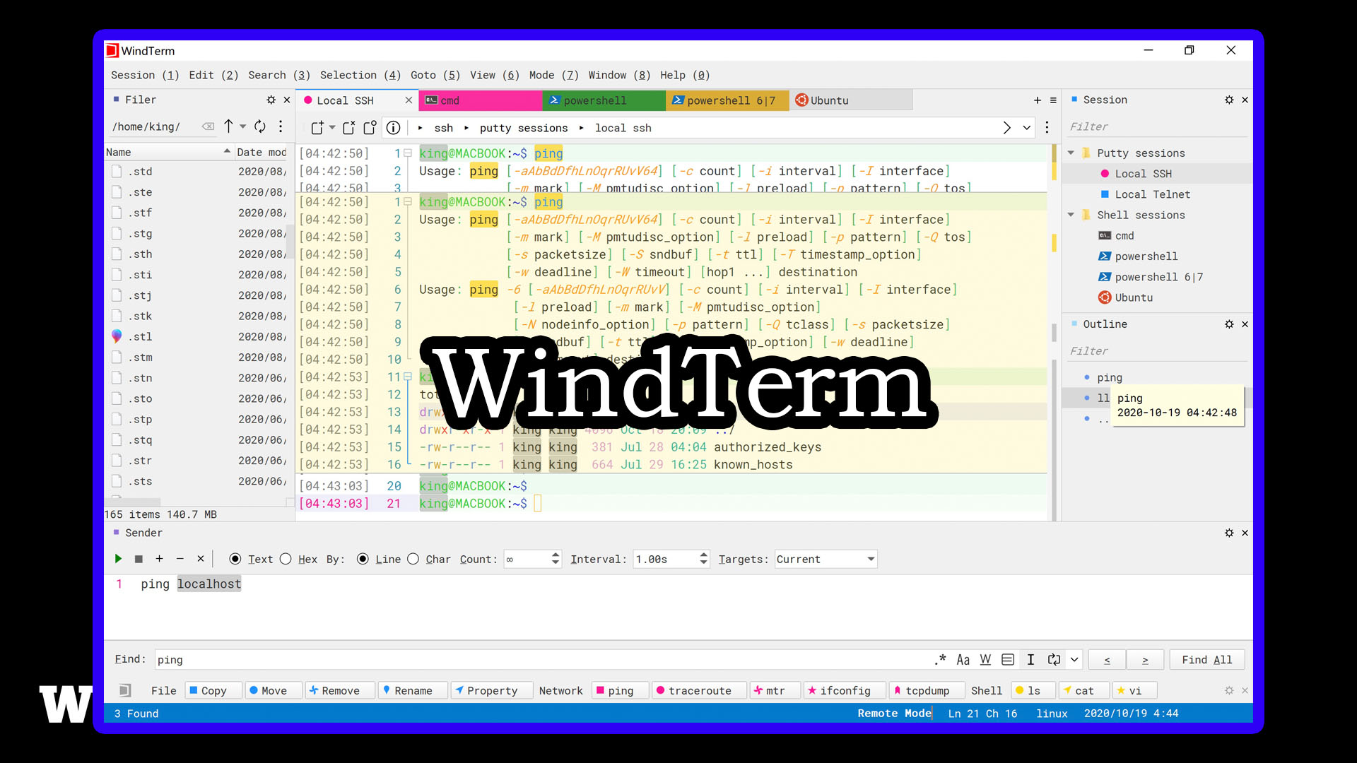 WindTerm 2.7.0 终端模拟器/SSH/SFTP客户端