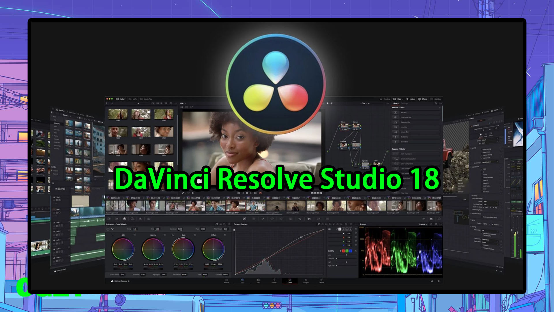 达芬奇软件下载|DaVinci Resolve Studio 18.6.6 Win/Mac中文官方破解版
