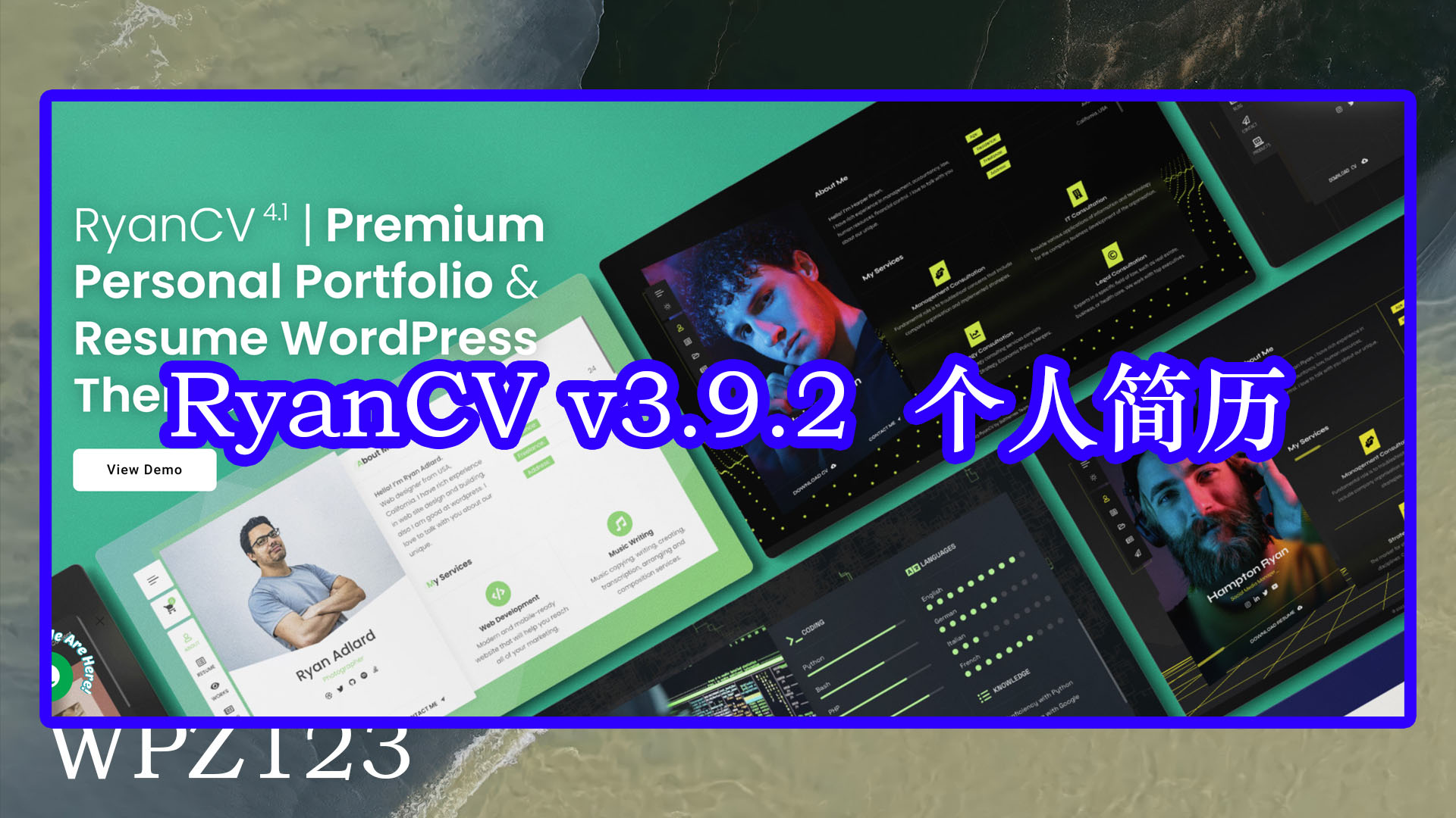 RyanCV v3.9.2 – 个人简历vCard 主题下载