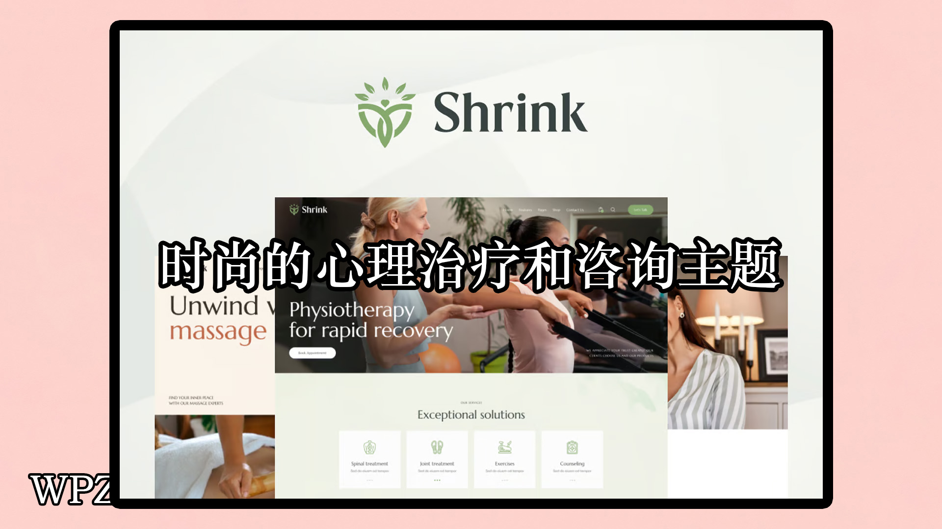 Shrink是一款现代时尚的心理治疗和咨询 WordPress 主题