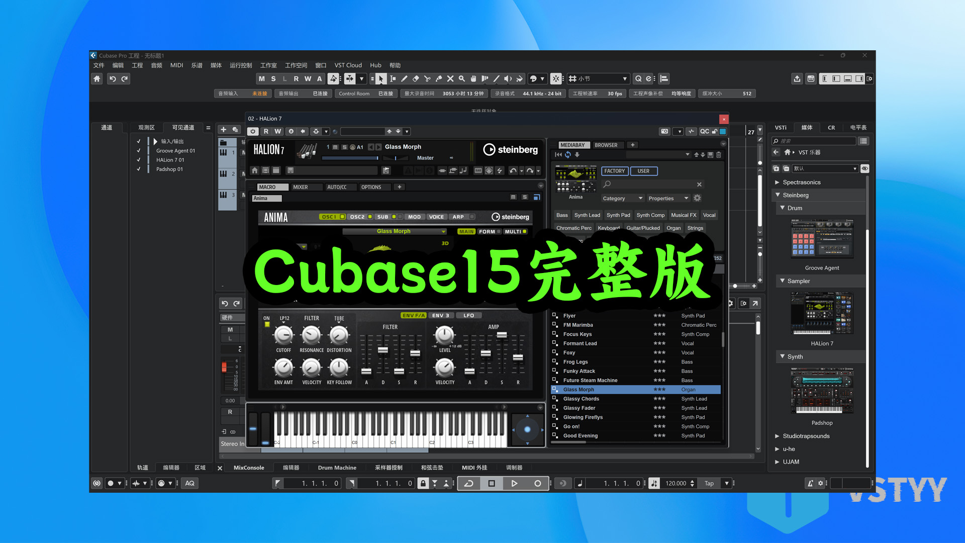 Steinberg Cubase Pro 软件插件音色库完整版15Pro版Win-Mac完整版！Steinberg Cubase 15 Pro Windows MacOS