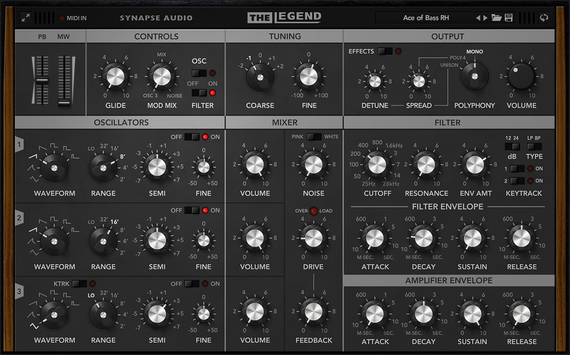经典虚拟合成器 Synapse Audio The Legend v1.3.1 PC MAC