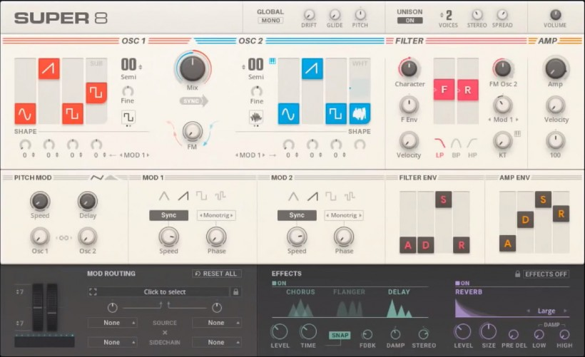 新概念复音合成器 Native Instruments Super 8 for REAKTOR PC MAC