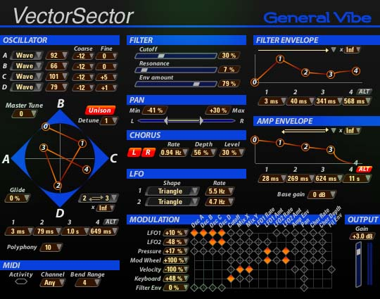 波表合成器 General Vibes Vector Sector v1.0.0.7 PC