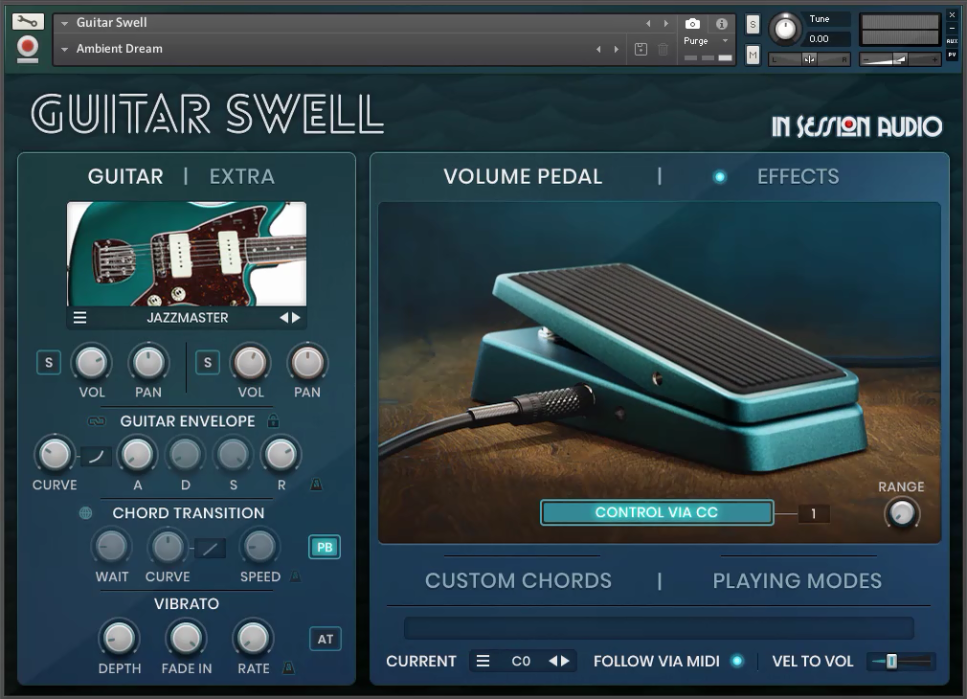 环境吉他 In Session Audio Guitar Swell KONTAKT