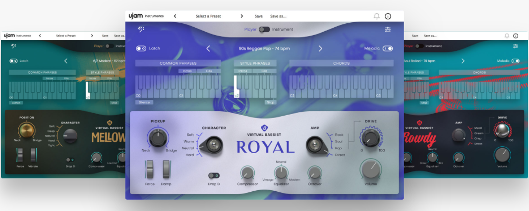 虚拟贝斯手三件套 uJAM Virtual Bassist Bundle v1.0.1 PC/v1.0 MAC