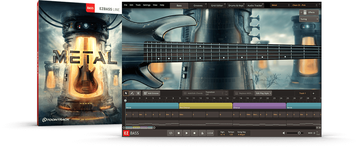 EZ BASS扩展金属贝斯 Toontrack Metal EBX v1.0.3 PC MAC
