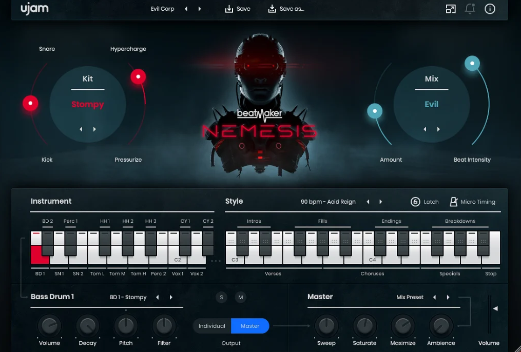 复仇女神朋克鼓机 UJAM Beatmaker NEMESIS v2.1.2 PC MAC