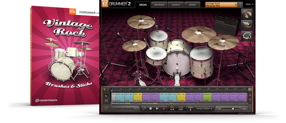 EZ扩展复古摇滚鼓 Toontrack Vintage Rock EZX v1.5.3