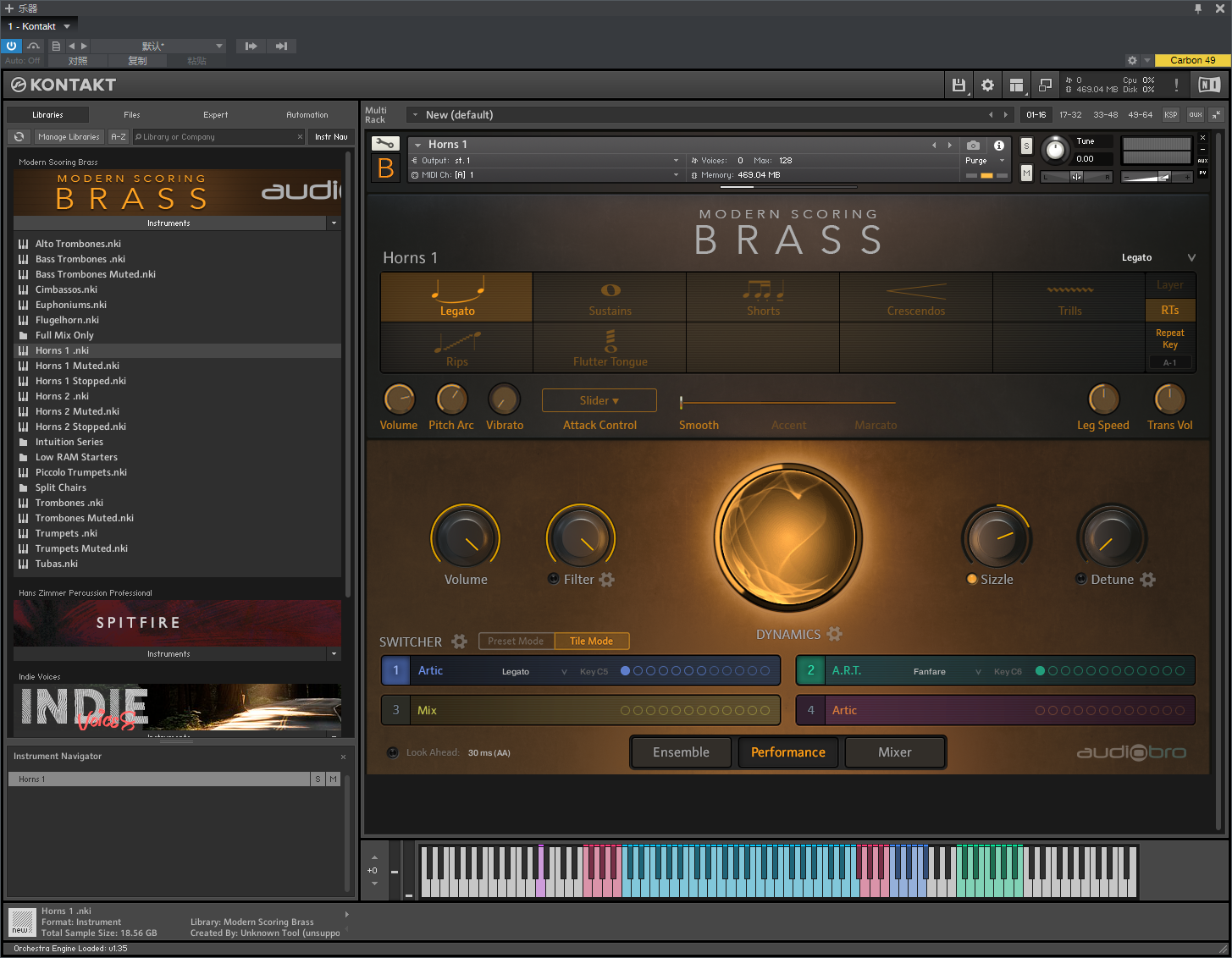 现代铜管 Audiobro Modern Scoring Brass 1.2 Kontakt