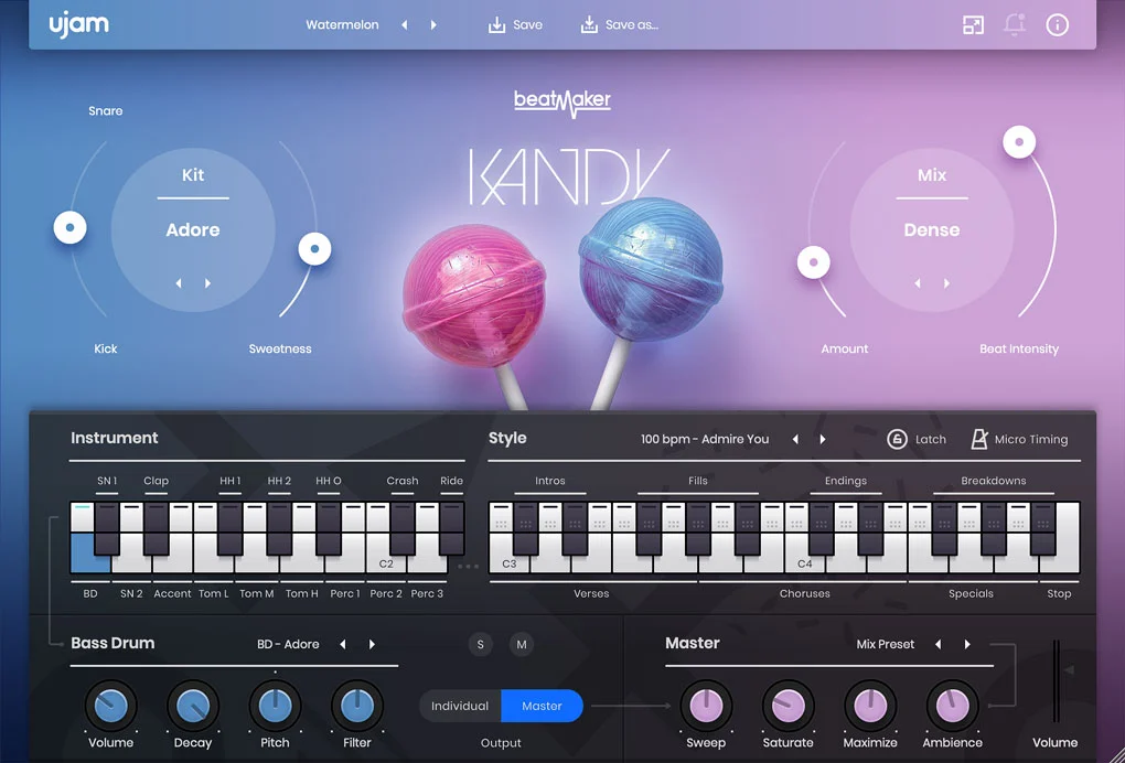 节拍合成器 UJAM Beatmaker KANDY v2.1.2 PC