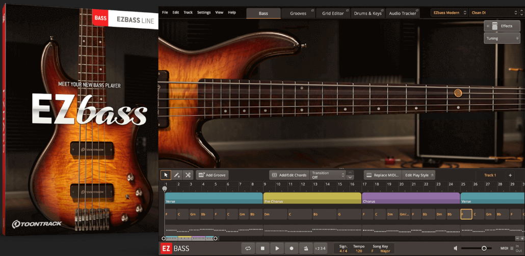 贝斯音源 Toontrack EZbass v1.0.8 PC/MAC