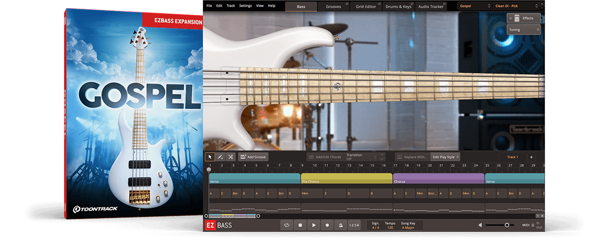 EZBASS扩展之福音贝斯 Toontrack Gospel EBX v1.0.0 (SOUNDBANK)