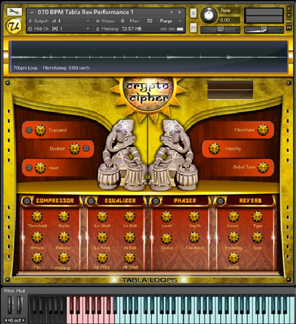 塔布拉手鼓Crypto Cipher Audio Lab Tabla Loops KONTAKT